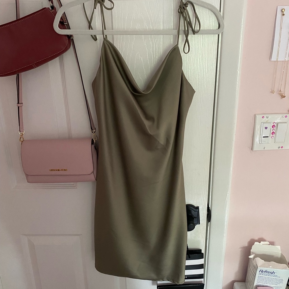 nwot rare brandy satin dress